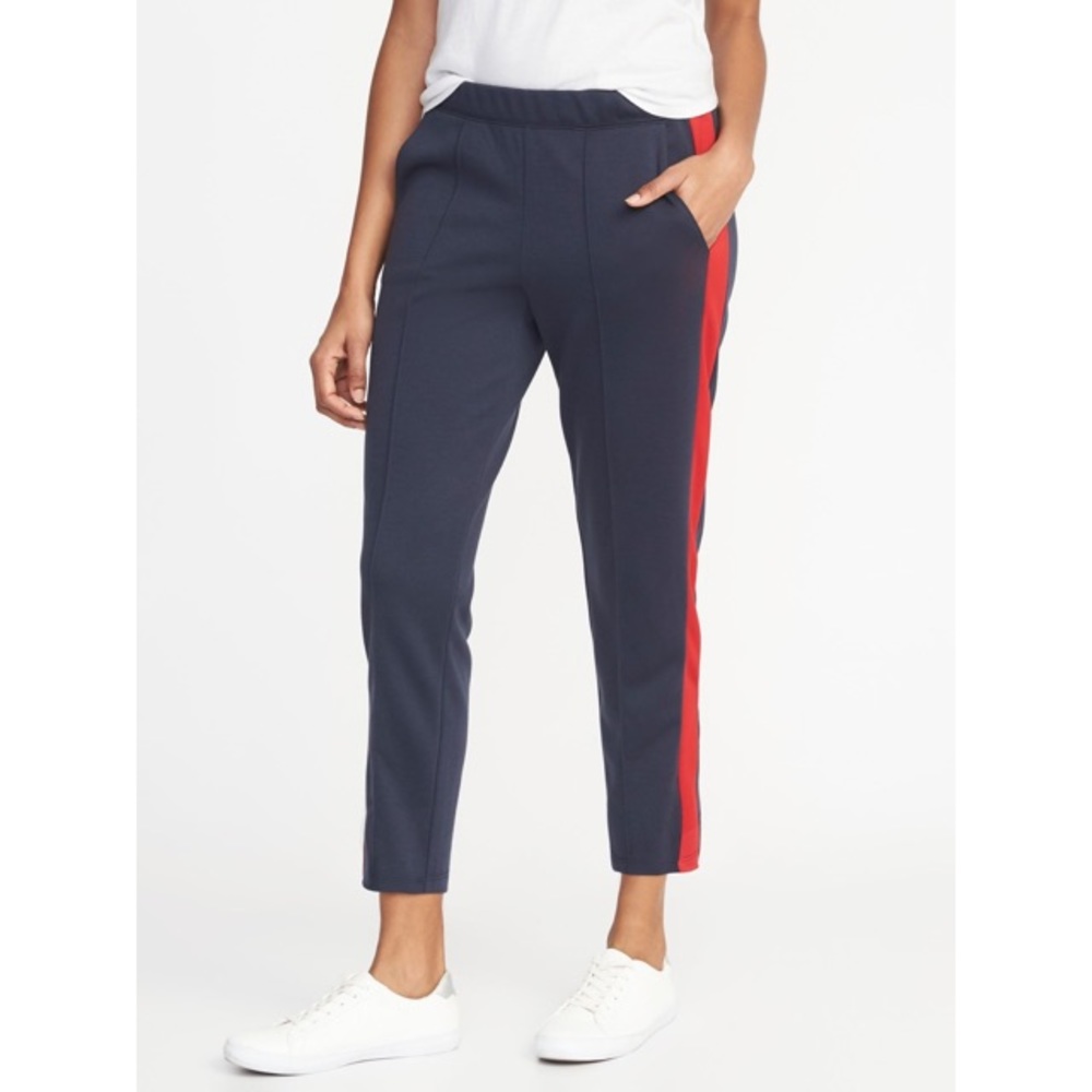 Old Navy Tuexdo Stripe Track Pants, Size Large